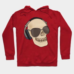 Skull wearing sunglasses and headphones Hoodie